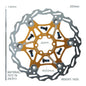 SNAIL Bicycle Disc Brake Pads 160 180 203 Mm Aluminum Alloy 6 Nail Rotor Mtb Road Bike Floating Part Accessories Goodtaste 203mm Gold 1 PCS