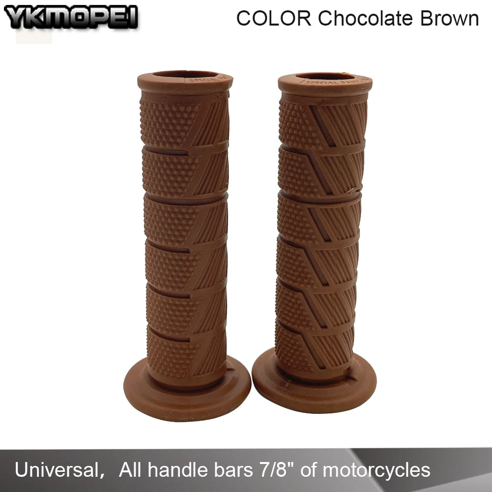 Universal 7/8'' 22mm Motorcycle Handle Bar Grips for Yamaha, Kawasaki, Suzuki, Honda, Cafe Racer, Dirt Bike