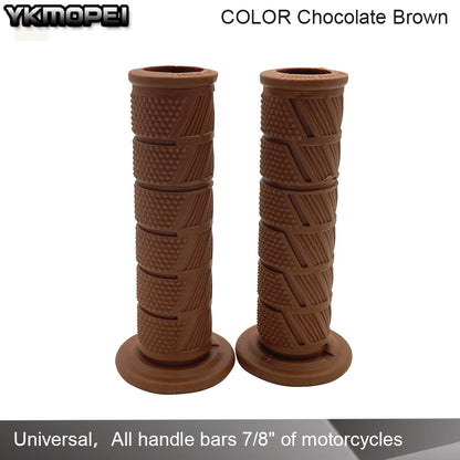 Universal 7/8'' 22mm Motorcycle Handle Bar Grips for Yamaha, Kawasaki, Suzuki, Honda, Cafe Racer, Dirt Bike