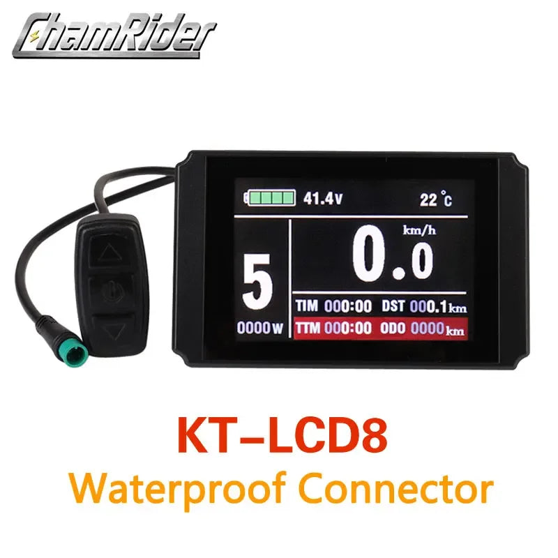 KT LCD Meter for Electric Bicycle, Intelligent Controller, Ebike LCD Panel, Julet, Waterproof, LCD3, LCD8HU, 24V, 36V, 48V