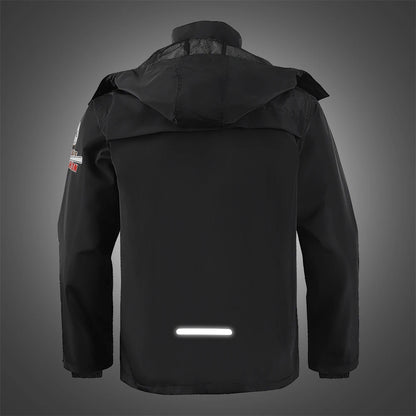 WOSAWE Motorcycle Raincoat 100% Waterproof Reflective Moto Rain Jacket Motocross Rain Coat for Men Women Cycling Motocross Gear