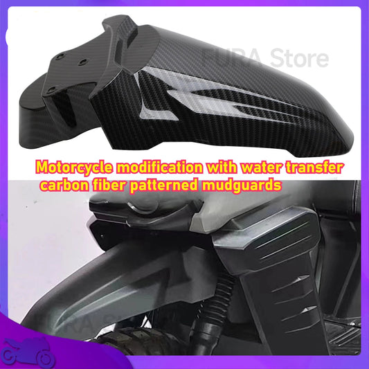 The carbon fiber motorcycle front mudguard is suitable for the Zuma Tank 150CC motorcycle modification accessories