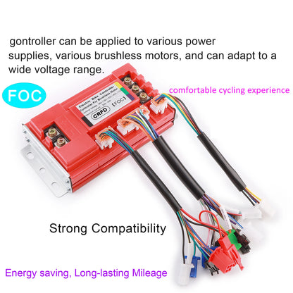 12Tubes Smart 3Mode 36V-72V Sine Wave 800W~1400W Brushless DC Controller for Electric Scooter Accessories