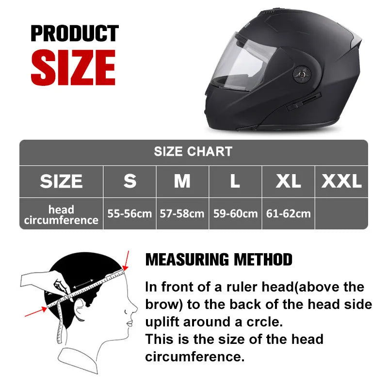 New Motorcycle helmet full face racing with Double sun visor Women man flip up Double lens DOT