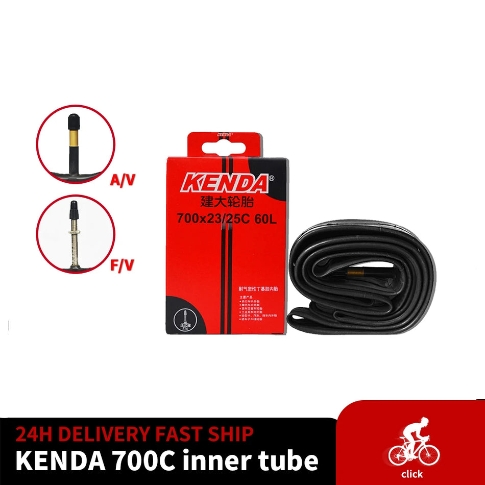 KENDA 700C Road Bike Inner Tube – Premium Rubber Tire Tube for 18-45C Sizes