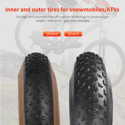 TANKE AntiPuncture Fat Tire Snow Beach Bike Tire 20x40 26x40