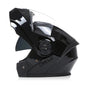Dual Lens Flip Up Helmets Motocross Racing Modular Fashion Full Face Motorcycle Helmet glossy black China