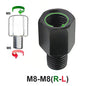 Black Mirror Adapter M10 M8 10MM 8MM Motorcycle Scooter Rearview Mirrors Adapters Right Left Hand Thread Conversion Bolt Screws M8-M8(R-L)