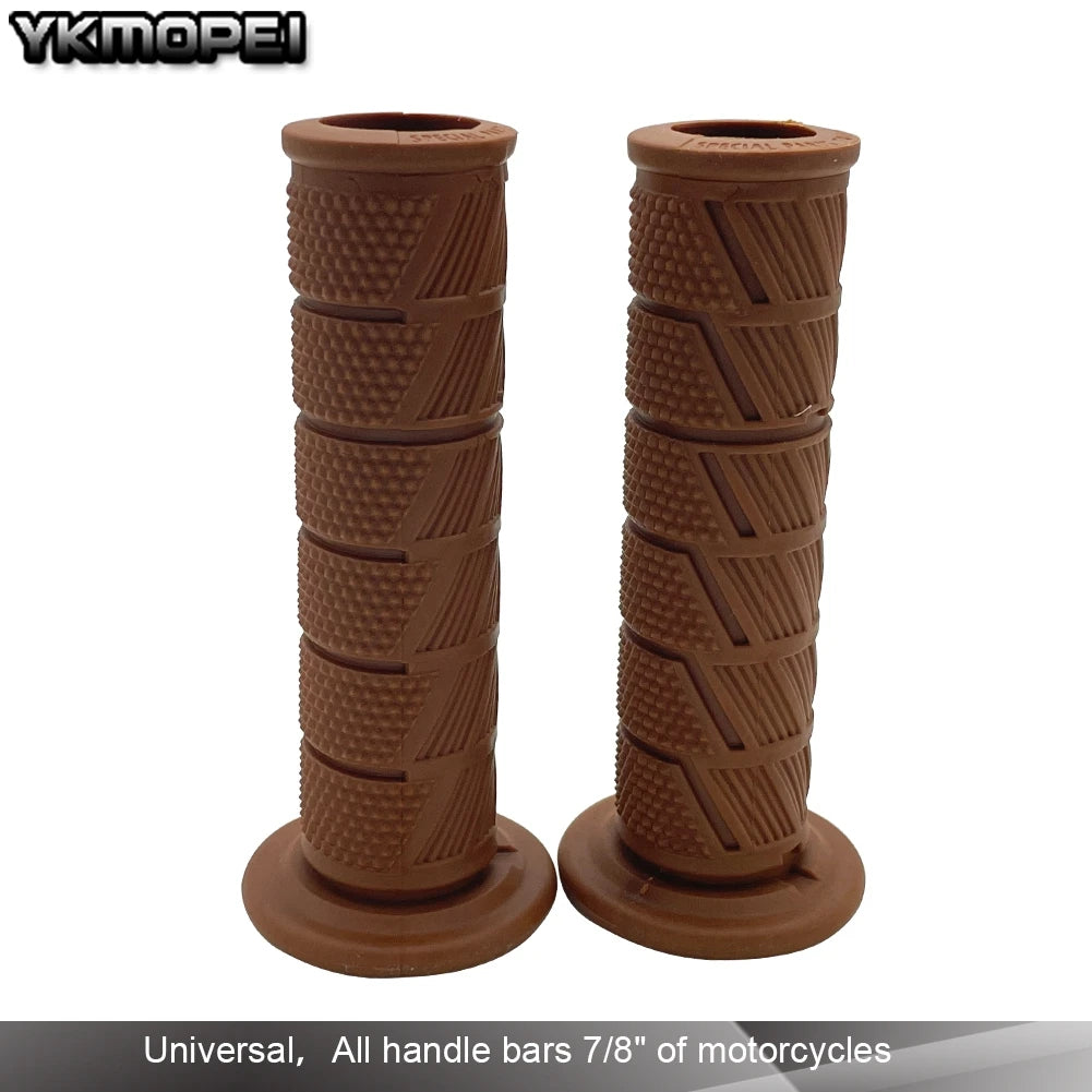 Universal 7/8'' 22mm Motorcycle Handle Bar Grips for Yamaha, Kawasaki, Suzuki, Honda, Cafe Racer, Dirt Bike