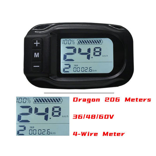 Electric Scooter LCD Display Speedometer Meter Folding Scooter Power Switch Turn Bar 36V/48V/60V Universal Accessories