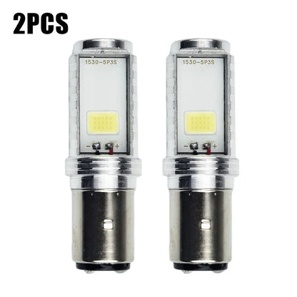 2pcs BA20D Headlight Bulb H6 Motorcycle LED Headlight Lamps Hi/Low Beam Conversion 12V 6500k White Bulbs Auxiliary Lights
