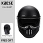 Full Face Helmet Vintage Red Sleek Design Lightweight Construction DOT ECE Certified Ideal Matt Black CHINA