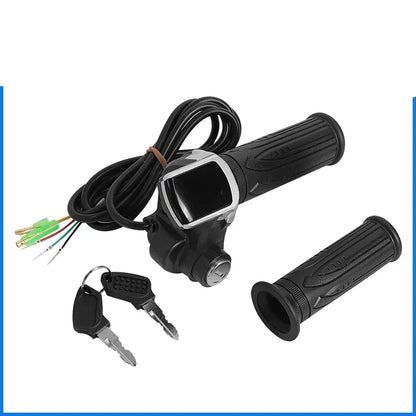 Throttle Handlebar LED Display for Electric Scooter Bike 24/36/48/60V Throttle Speed Adjustment Handle with Key Handle Grip