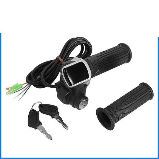 Throttle Handlebar LED Display for Electric Scooter Bike 24/36/48/60V Throttle Speed Adjustment Handle with Key Handle Grip