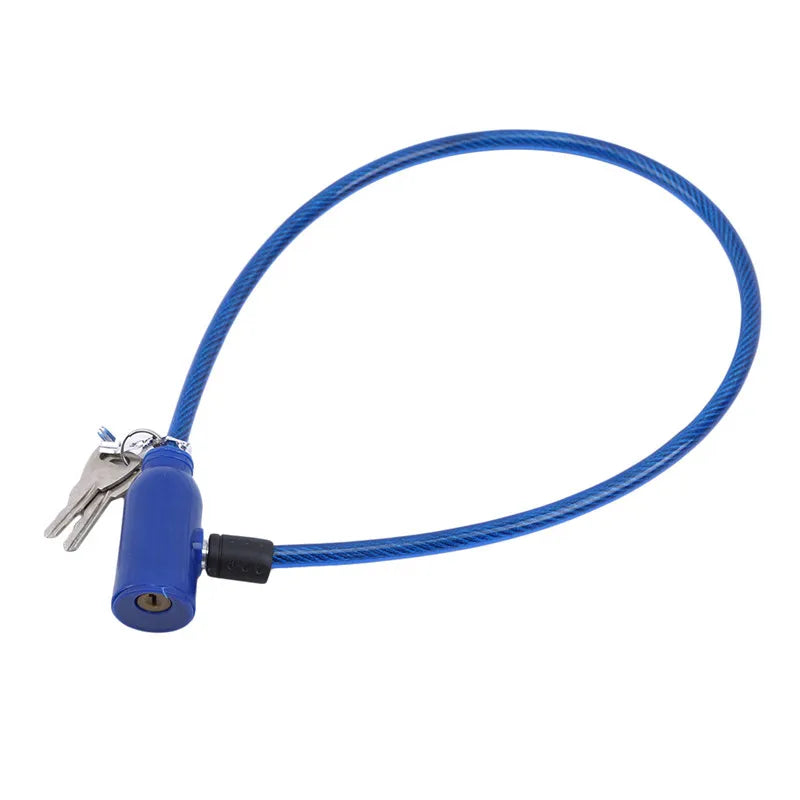 Bicycle Lock Exquisite Steel Cable Lock Outdoor Bike anti-theft Lock Mountain Bike Wire Lock Accessories Security With 2 Keys