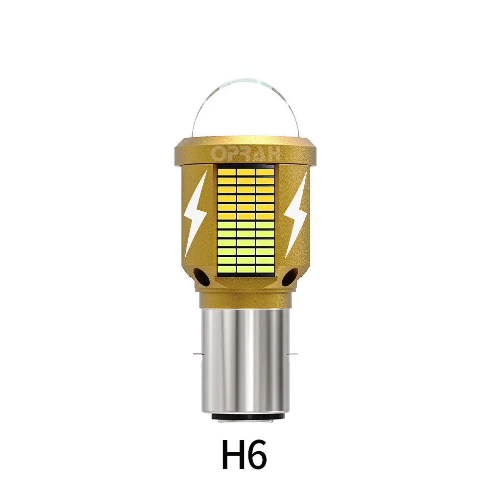 1pcs LED H4 Bulbs For Motorcycle Headlight Accessories H6 BA20D Hi/Lo Beam White Yellow Canbus High Power CSP 3570SMD Moto 12V