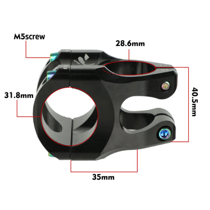 Mtb Power Stem Road Bike Mountain Bicycle Bridge Short Power 35mm Rod Handlebar Table Adjustable