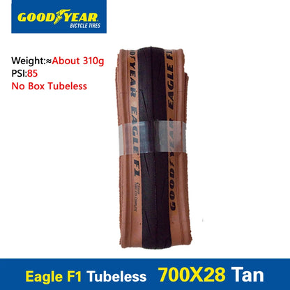 Goodyear Bicycle Tires Eagle F1 Supersport 700x28C Tubeless/Tube Road Bike Tire 700x30/32C Foldable Gravel Cycling Tire Parts F1-700x28C-Tan-TLR Foldable China