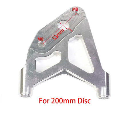 57mm Hole Pitching Motorcycle 200mm Brake Disc Brake Caliper Floating Rotor Front Universal for Yamaha RSZ JOG BWS Zuma Aerox B Bracket Silver China
