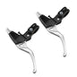 1 Pair Bicycle Brake Lever V-Brake Aluminium Alloy MTB Mountain Bike Brake Handle 22mm Cycling Accessories Silver
