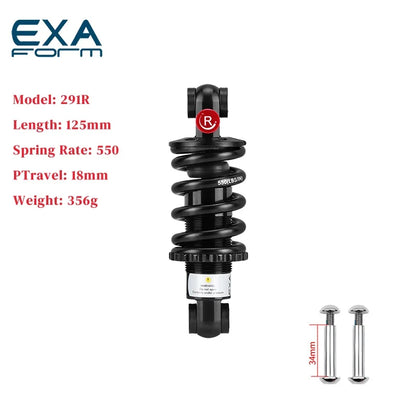 EXA FORM Hydraulic Spring Shock Absorbers 125/150/160/190MM 550/650 Pound Adjustable Damping Hydraulic Rear Shocks For MTB