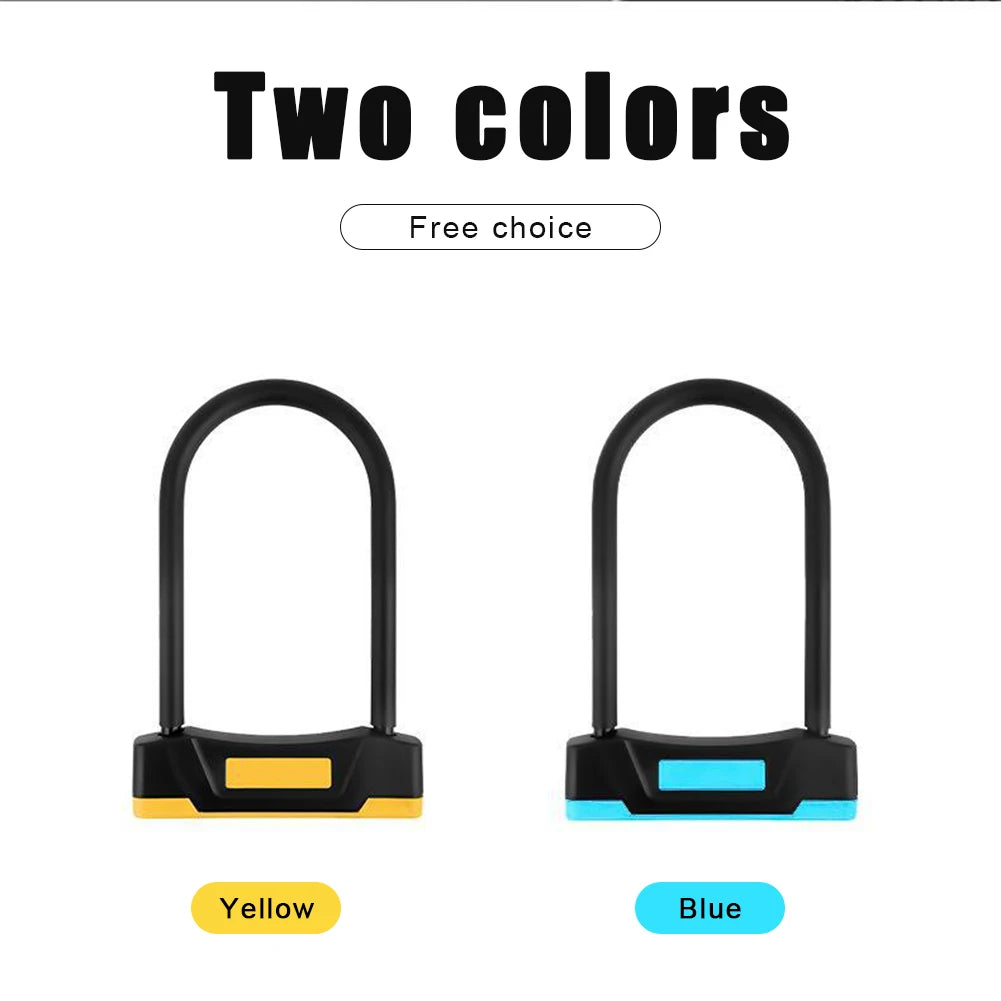 U-shaped Bike Lock With 2 Key Anti-theft Lock Zinc Alloy Convenient Motorcycle Scooter Cycing U Lock Bicycle Accessories