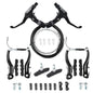 BUCKLOS Bike V Brakes Set with Levers Front Rear Bicycle Caliper Brake Lever MTB Road Cycling V-Brake Set V Brake Set-Black