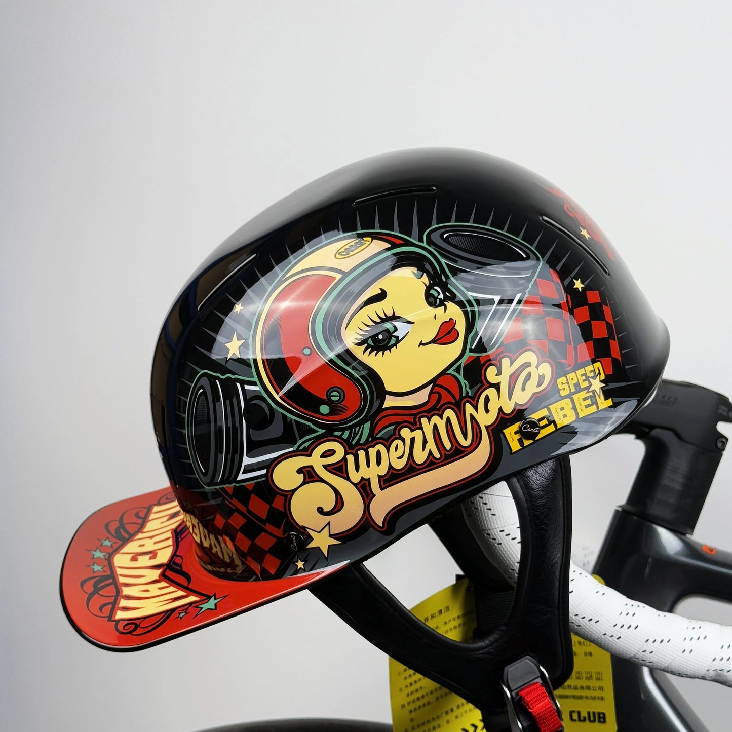Vintage Half Helmet Motorcycle Helmet For Men Women Summer Universal Electric Motorcycle Red-Cap China