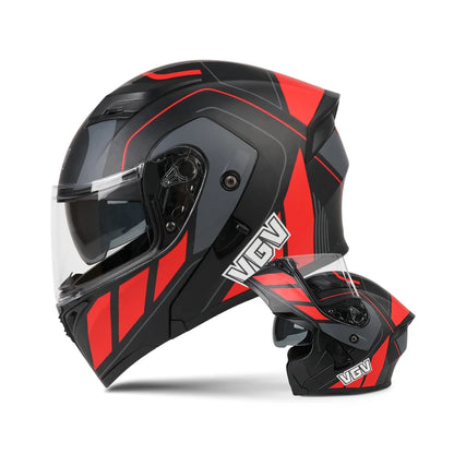 Motorcycle Full Face Helmet Men Women Fashion Dual Lens Helmets Motocross Racing 12 China