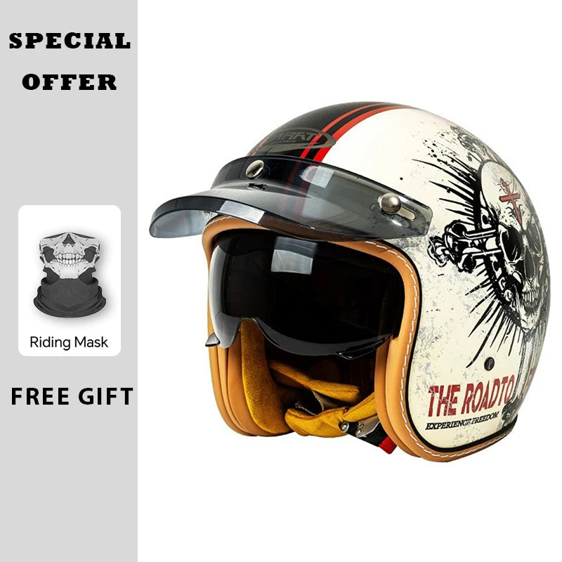 Jet Helmet Men Women Motorcycle Helmet DOT Approved Open Face Helmet TYPE A CHINA