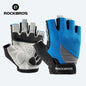 ROCKBROS Half Finger Bike Gloves MTB Road Spring Summer Breathable Shorts Bicycle Gloves Men Women Gel Padded Cycling Gloves S030BL