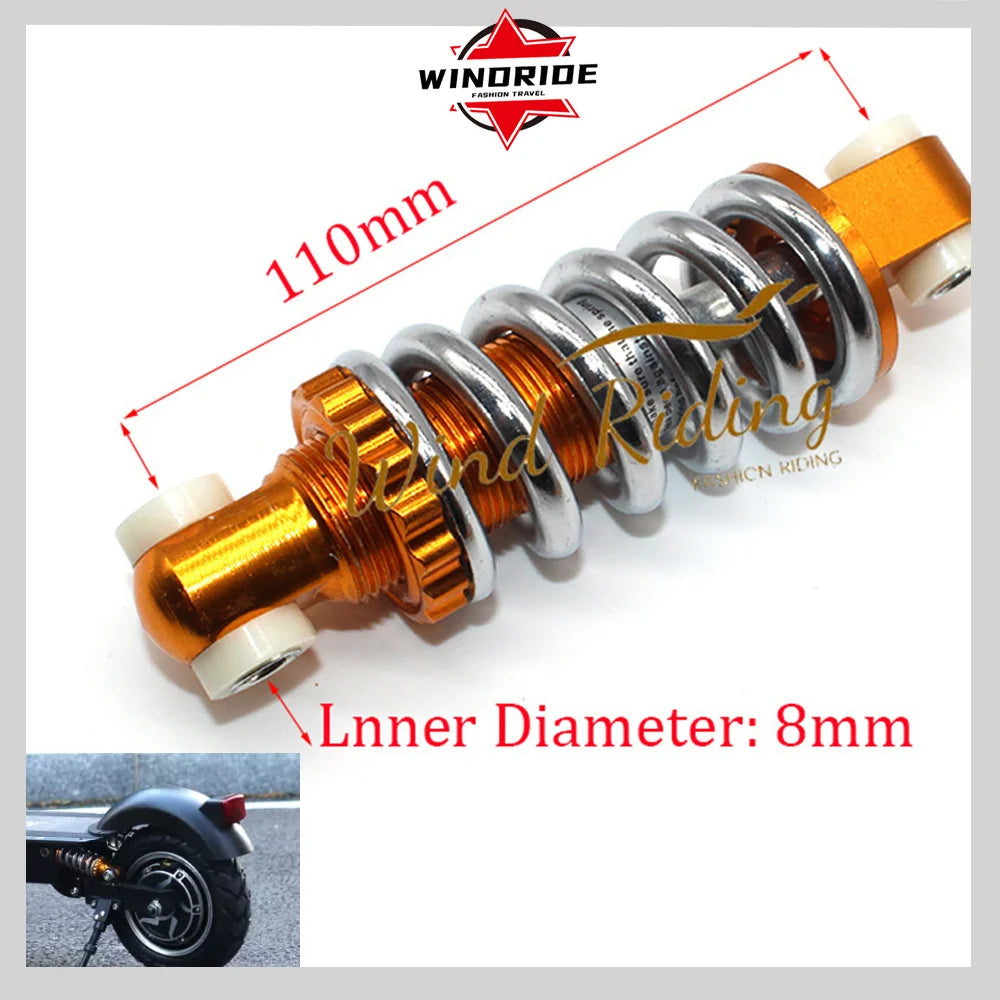 Electric Scooter Rear Support Shock Absorber Rear Spring Shock Absorber Center Distance 110mm / 115 / 125mm Gold Shock Absorber