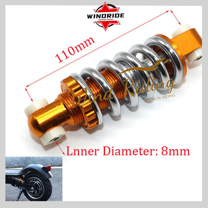 Electric Scooter Rear Support Shock Absorber Rear Spring Shock Absorber Center Distance 110mm / 115 / 125mm Gold Shock Absorber
