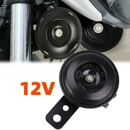 Universal Car Motorcycle Horn 105db 12V/48V Round Airhorn Speakers Waterproof Motorcycle Electric Horns Car Accessories Klaxon A01 12V CHINA
