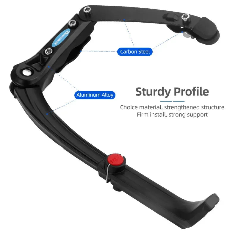 Dual Clamps Kickstand for 24-29in Bicycles - Quick Height Adjust Parking Rack