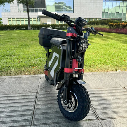 MOLO 5 72V 10000W Dual Motor Adult Seated Electric Scooter Bike – 55-75MPH, 150KM Range, Off-Road Tires