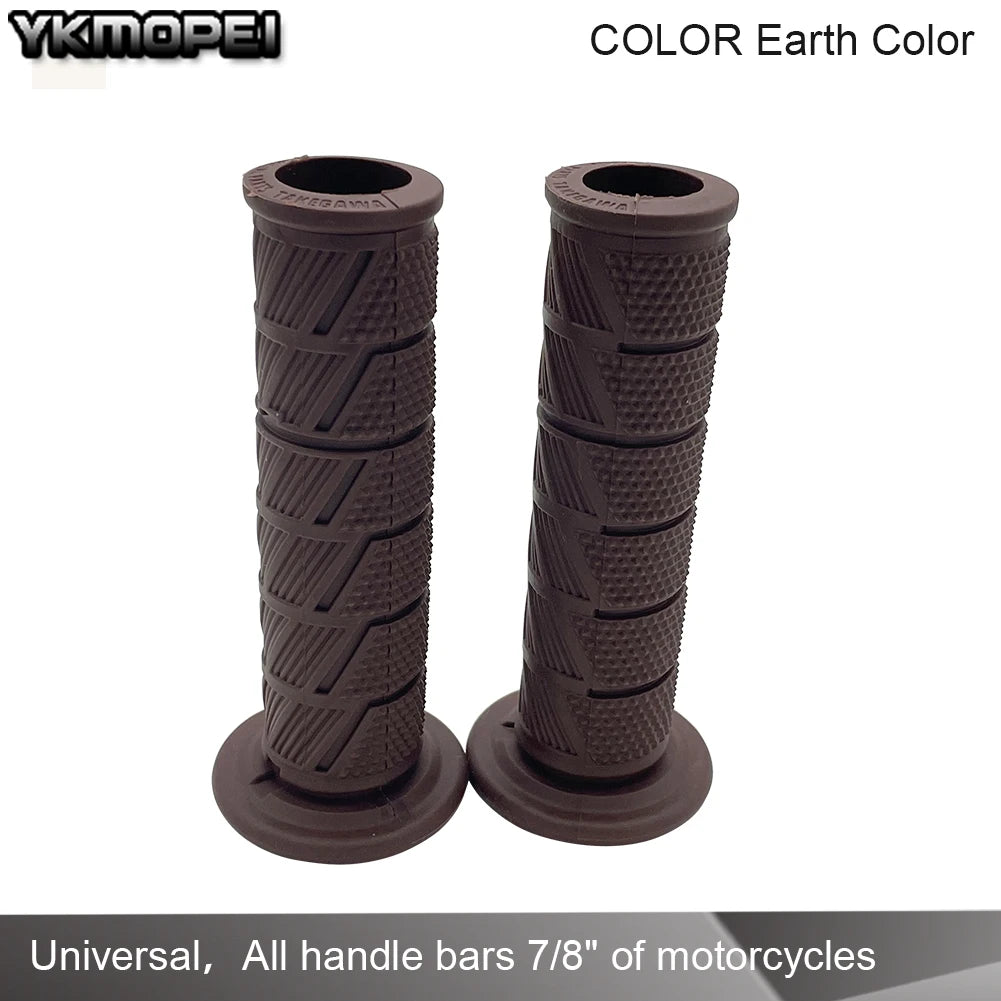 Universal 7/8'' 22mm Motorcycle Handle Bar Grips for Yamaha, Kawasaki, Suzuki, Honda, Cafe Racer, Dirt Bike