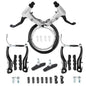 BUCKLOS Bike V Brakes Set with Levers Front Rear Bicycle Caliper Brake Lever MTB Road Cycling V-Brake Set V Brake Set-White