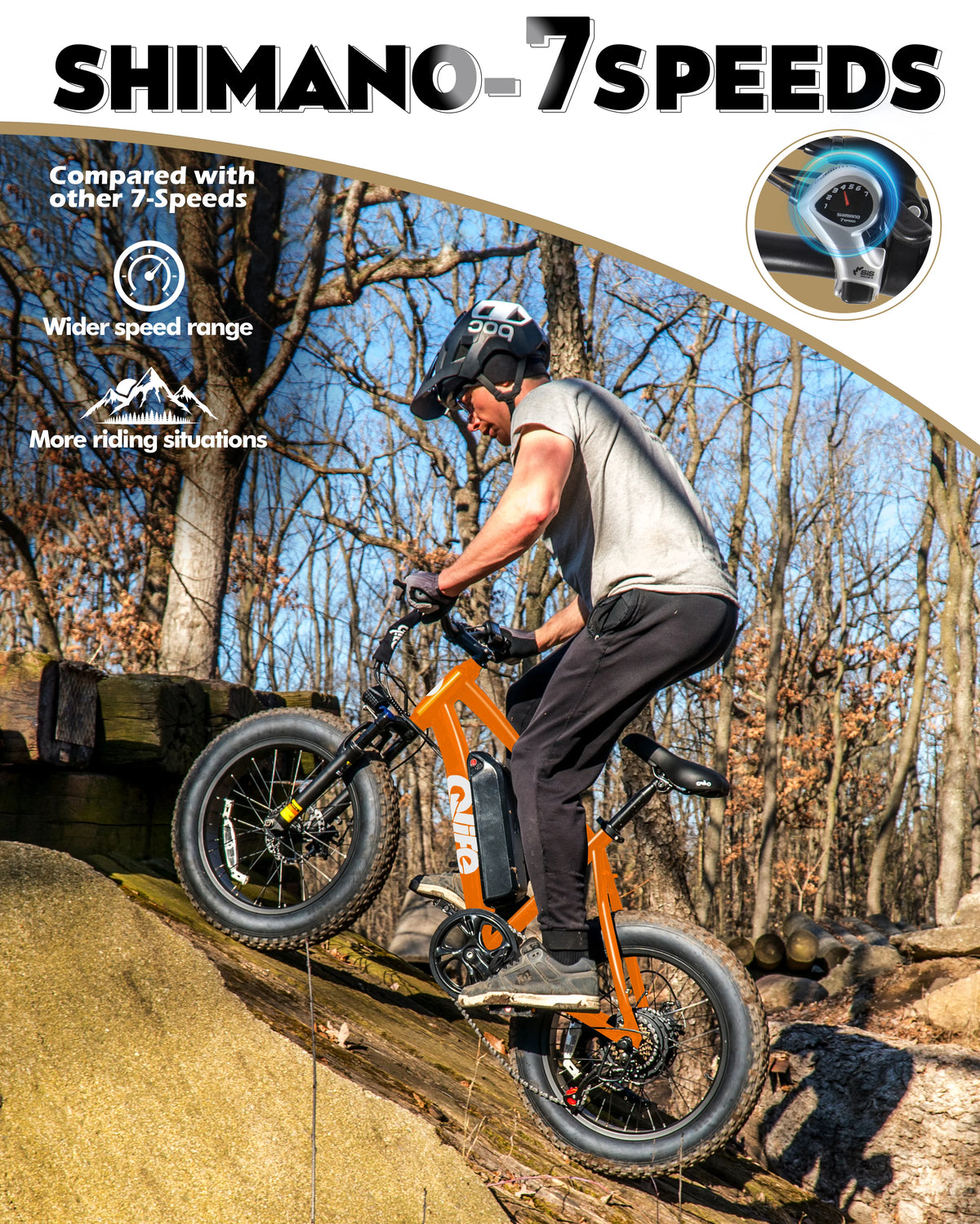 folding electric bike main side view