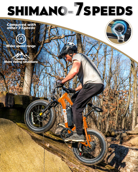 folding electric bike main side view