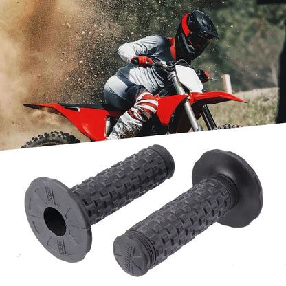 Motorcycle Handlebar Grips Universal 7/8" 22mm Motorcycle Non-Slip Grip Cover Throttle Bar Grips for Dirt Bike Motocross ATV UTV Black