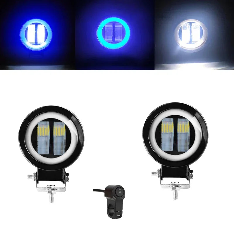 3INCH 20W Motorcycle LED Angel EyeWork Light Bar spot Lamp Offroad carBoat Truck SUv Pickup 12V 24V DrivingFog Lamp Headlight