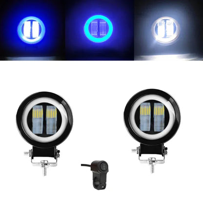 3INCH 20W Motorcycle LED Angel EyeWork Light Bar spot Lamp Offroad carBoat Truck SUv Pickup 12V 24V DrivingFog Lamp Headlight