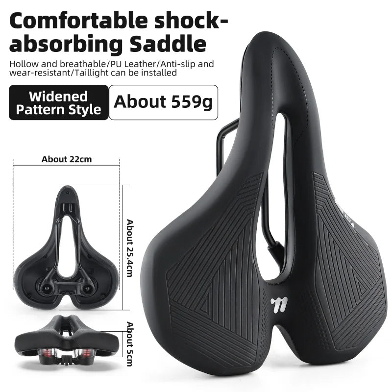 WEST BIKING Bicycle Saddle Comfortable Shockproof Bike Seats MTB Road Hollow Breathable Mountain Bike Saddle Cycling Cushion