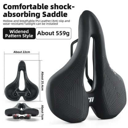 WEST BIKING Bicycle Saddle Comfortable Shockproof Bike Seats MTB Road Hollow Breathable Mountain Bike Saddle Cycling Cushion