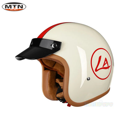 Newly Launched Vintage Motorcycle Helmet DOT Certified Synthetic Leather