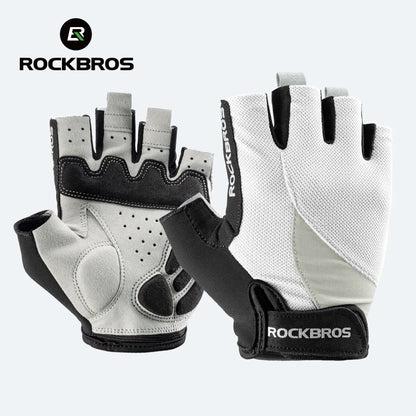 ROCKBROS Half Finger Bike Gloves MTB Road Spring Summer Breathable Shorts Bicycle Gloves Men Women Gel Padded Cycling Gloves