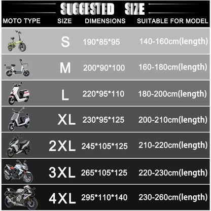 Motorcycle Cover Waterproof Outdoor Scooter UV Protector Dust Rain Cover For QJ Motor SRT 700 X 2024