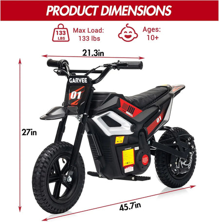 close up of key start ignition on kids electric dirt bike
