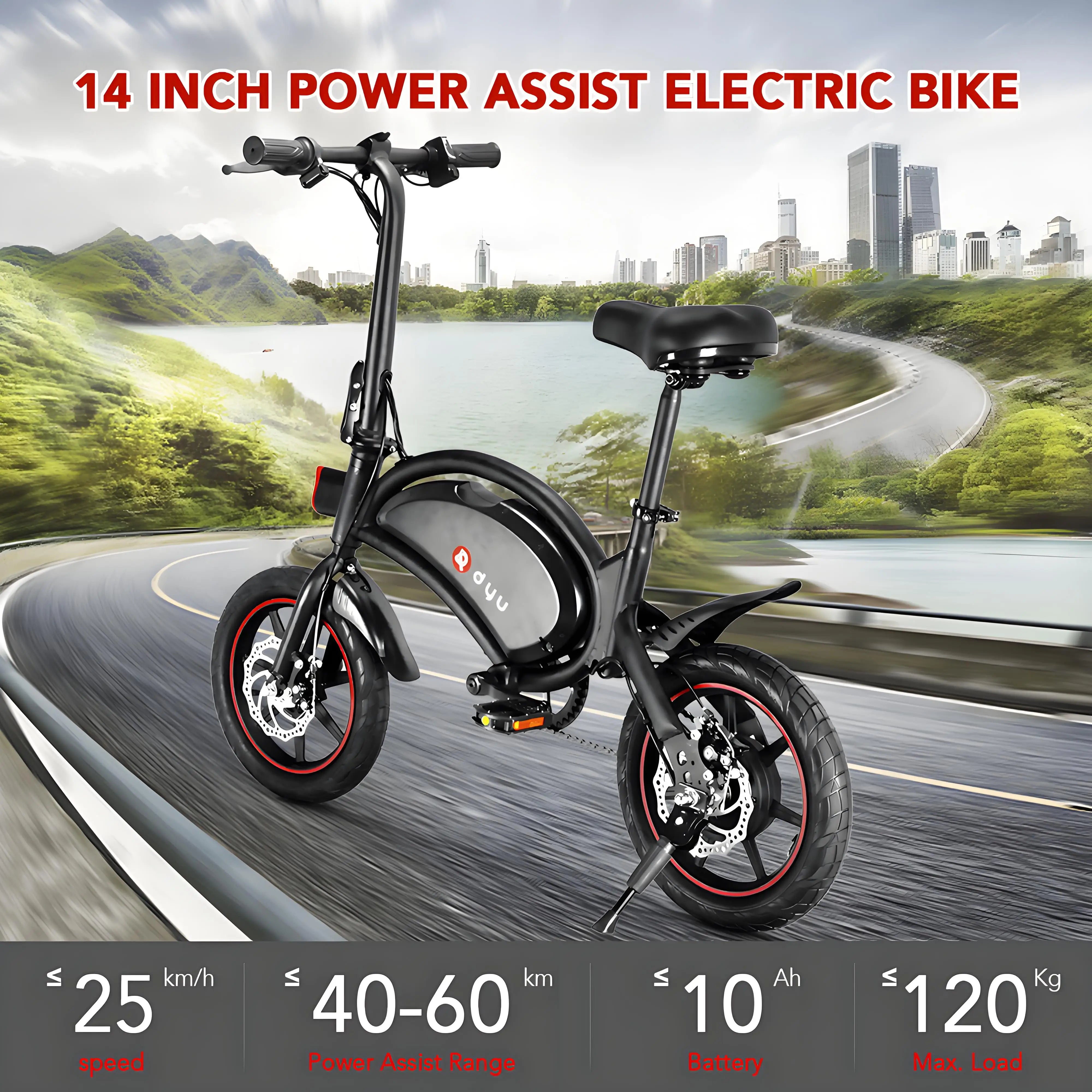   DYU D3F 250W Foldable Electric Bike 36V 10Ah – Compact City Commuter E-Bike